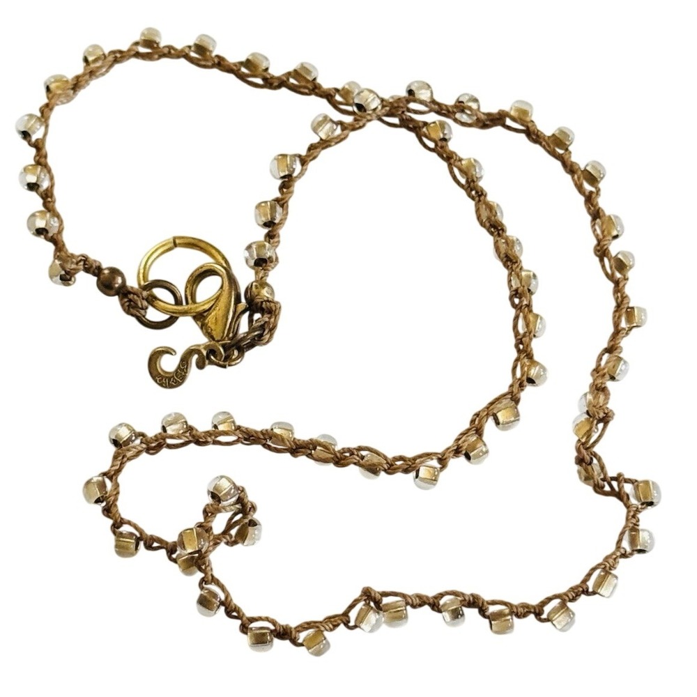 Sigalie Necklace Dainty Art Glass Pour Beads Collar Choker Designer Rare Boho